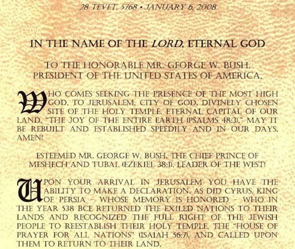 The Bush Scroll: Why did the Sanhedrin Tell Bush that America was the Land of Meshech and Tubal?