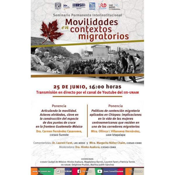 Seminario permanente
                                          interinstitucional Movilidades
                                          en Contextos Migratorios