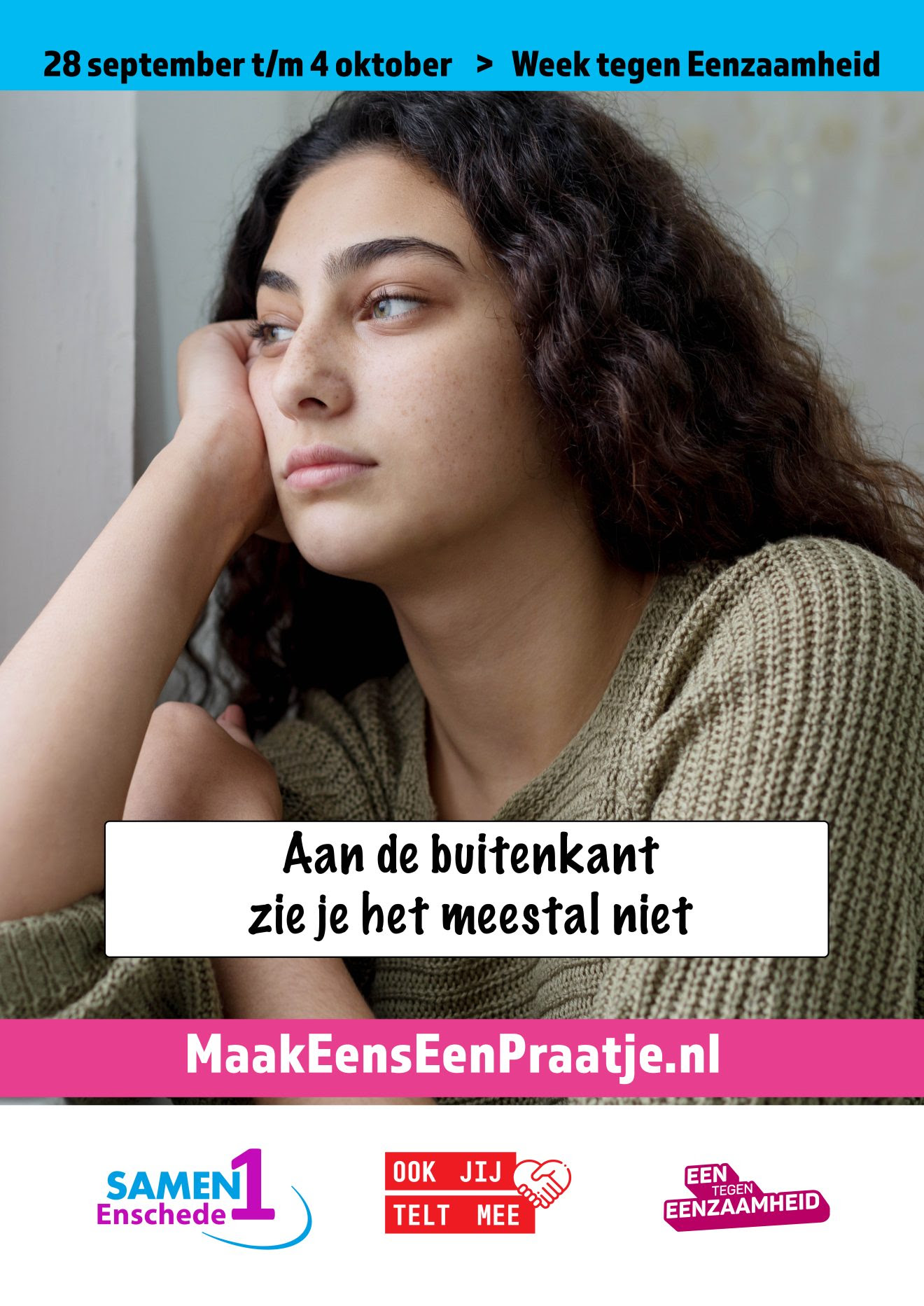 Uitnodiging Week tegen Eenzaamheid, Maak Eens een Praatje bijeenkomsten