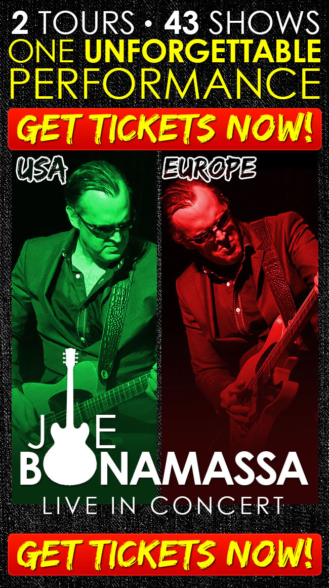 Joe Bonamassa, on tour this Summer - Get Tickets Now!