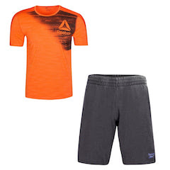 Reebok Men's ACTIVCHILL Graphic Move Tee 2 + Reebok Men's Classics Premium Vector Shorts