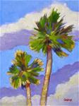 Two Palms, 6x8 Oil Painting on Panel - Posted on Tuesday, November 25, 2014 by Carmen Beecher