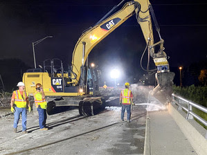 Bridge demolition over I-465