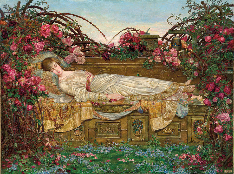 The Sleeping Beauty Painting - The Sleeping Beauty  by Archibald Wakley