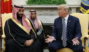 Trump tells Saudi crown prince US has ‘zero tolerance’ for terrorist funding