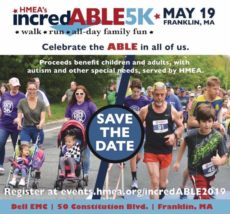 Save the Date - HMEA incredABLE 5K - May 19