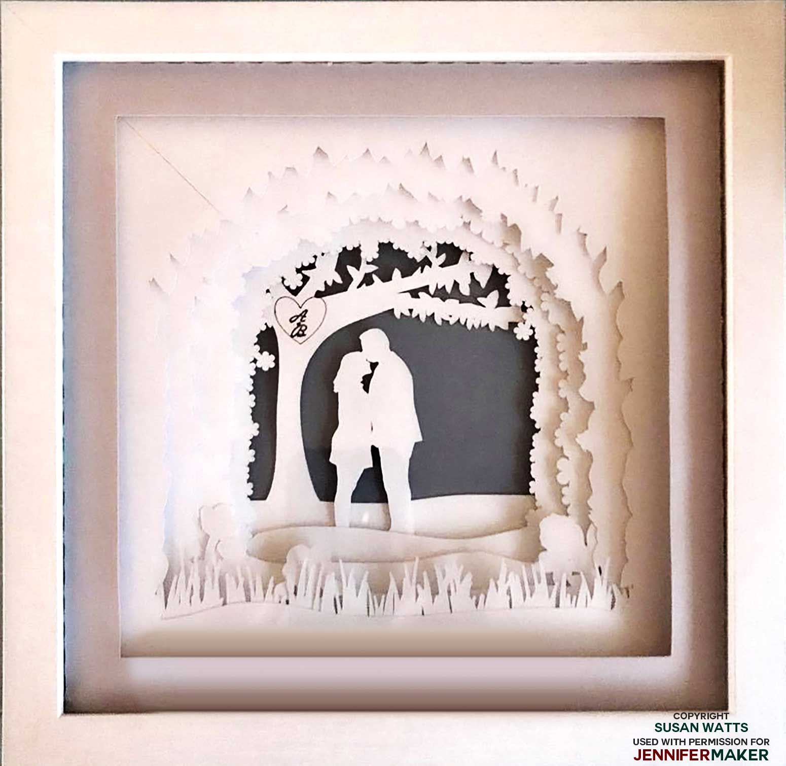 Shadow Box Paper Art Template to Customize! Paper art tutorial, Paper