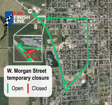 Morgan Street detour map