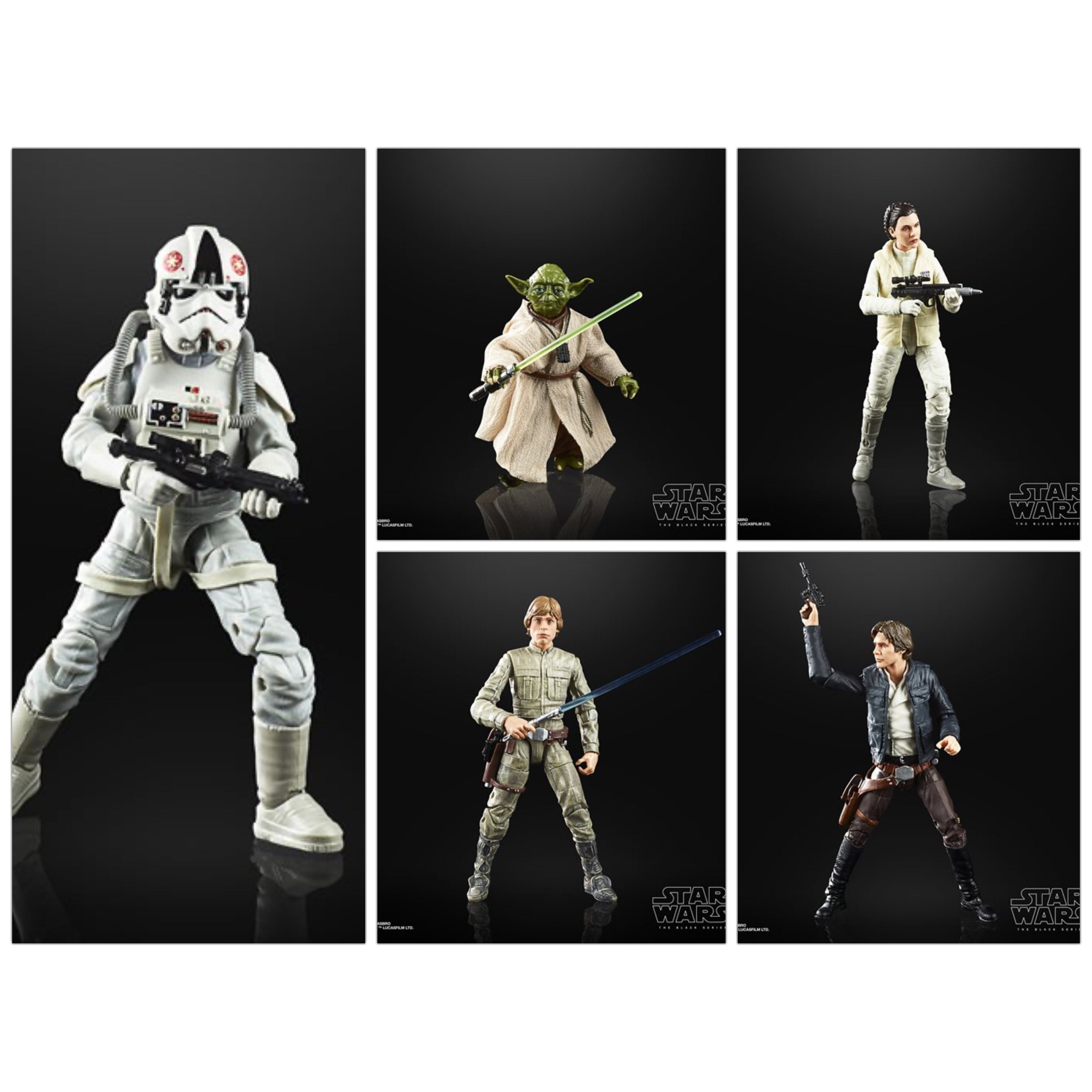 Image of Star Wars The Black Series Empire Strikes Back 40th Anniversary 6-Inch Action Figure Wave 1 - Set of 5 - MAY 2020