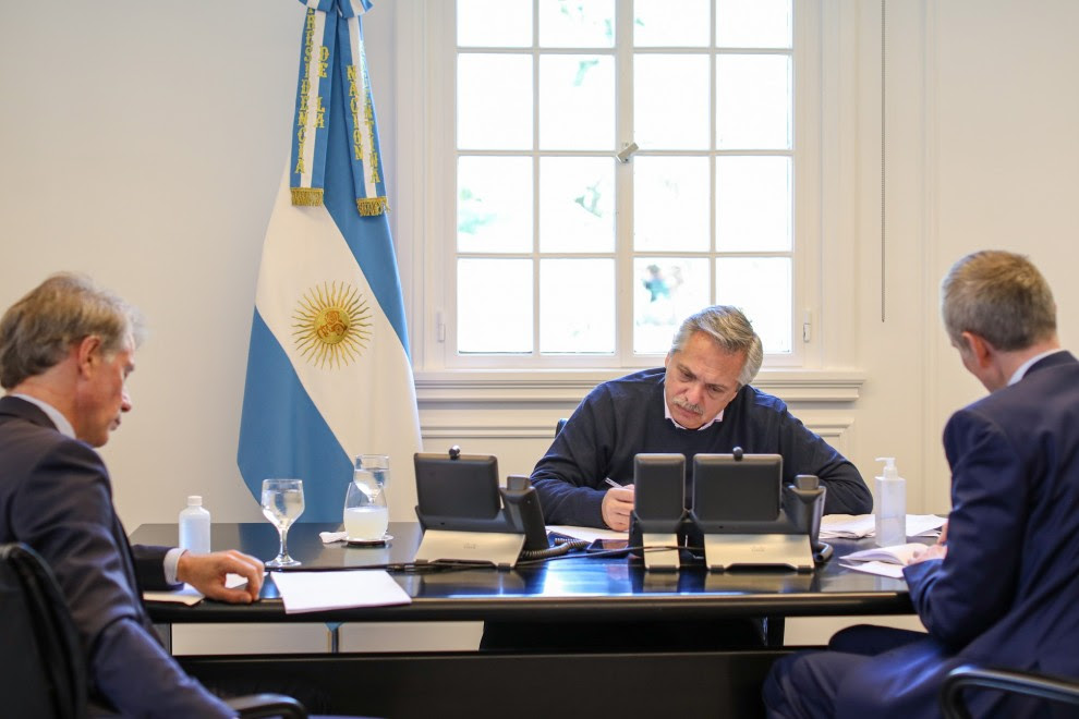 El presidente argentino, Alberto Fernández, pagó 250 millones de dólares de deuda externa a finales de marzo. Después abrió un proceso de renegociación con acreedores. CASA ROSADA