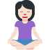 Woman in lotus position