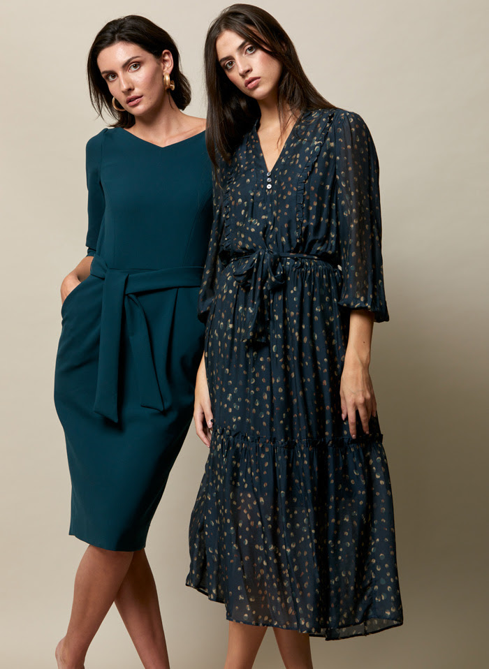 Clara Dark jade Dress