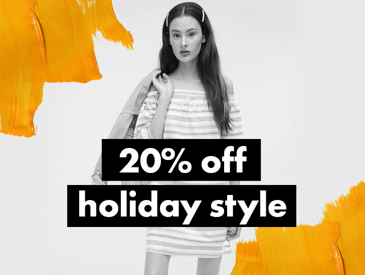 20% off holiday style