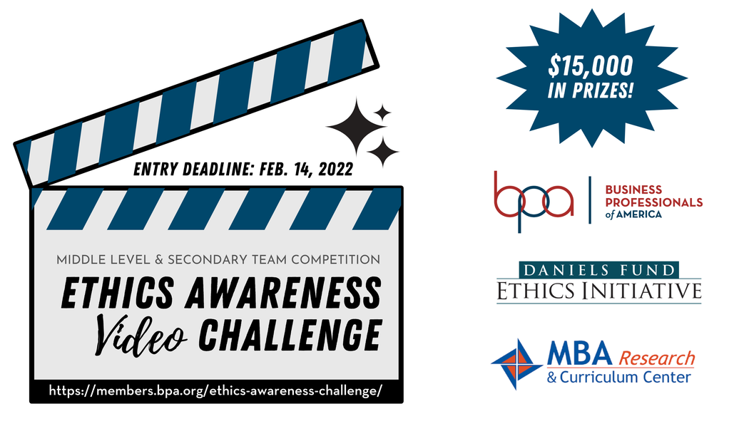 BPA Ethics Awareness Video Challenge logo and sponsors