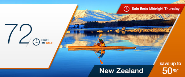 Save Up to 50% OFF New Zealand Hotels Just For 72 hours Only @ Expedia.com.au
