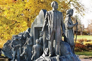 a monument to the Underground Railroad, in Battle Creek, Michigan