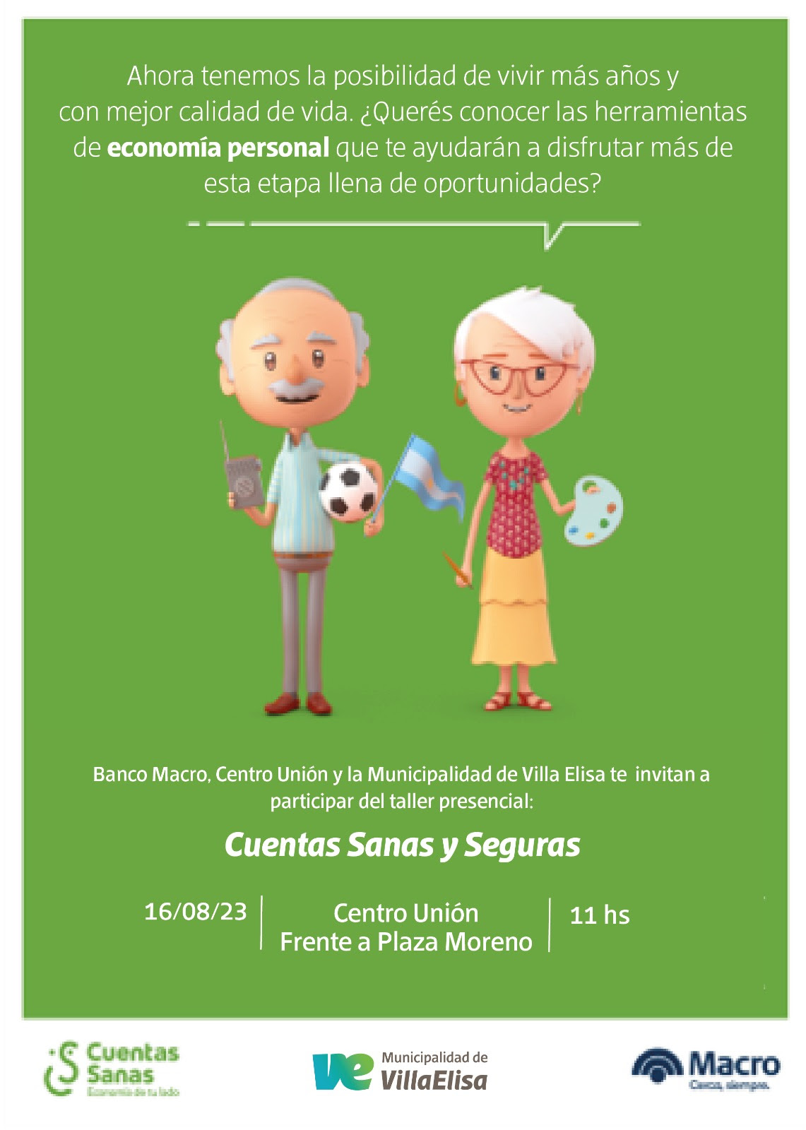 Taller de educación financiera para adultos mayores