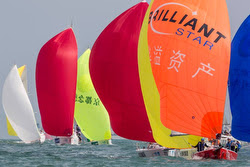 J/80s sailing China Cup regatta off Hong Kong & Shenzen