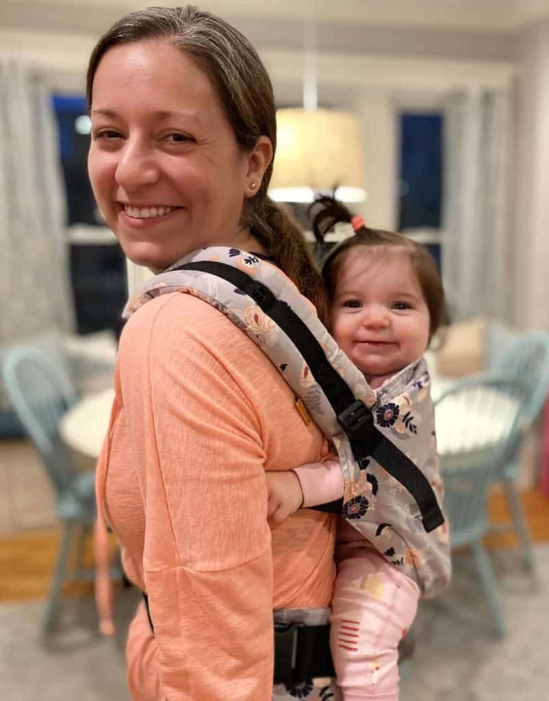 mom and baby in a tula carrier