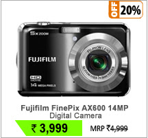 Fujifilm FinePix AX600 14MP Point & Shoot Digital Camera
