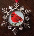 Snowflake Cardinal Ornament - Posted on Sunday, December 14, 2014 by Ruth Stewart