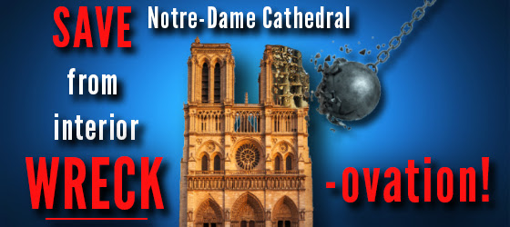 STOP! “…the ‘woke’ Disney revamp.” …On Notre Dame Cathedral