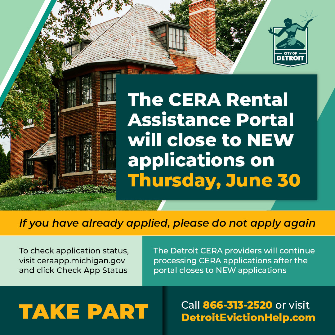 CERA Rental Assistance June 30 Deadline for Applications