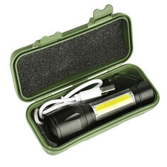 XANES 1517B XPE+COB 1000LM Zoomable USB EDC LED Flashlight Suit