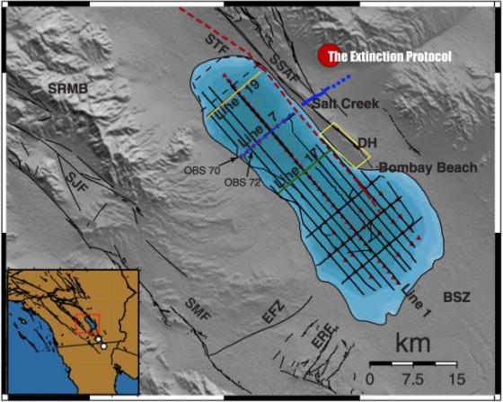 A second fault line running parallel to San Andreas has just been identified San-andreas-map