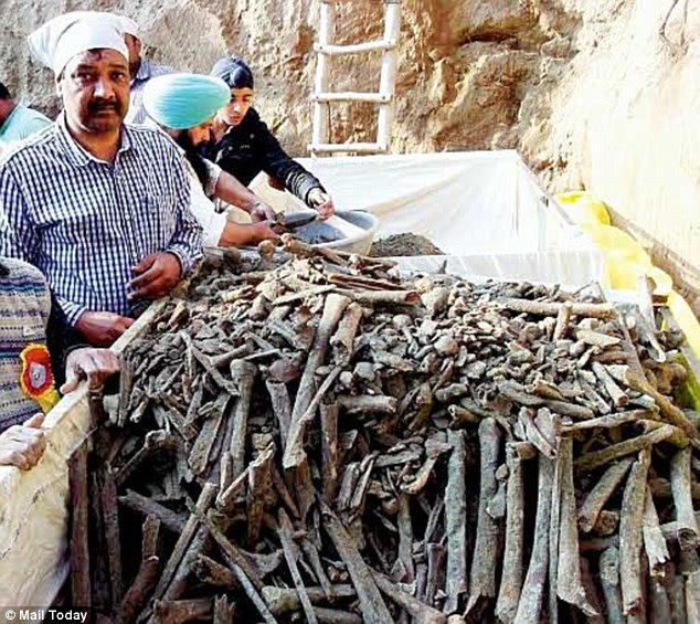 History: Remains of soldiers excavated from the well in Ajnala near Amritsar
