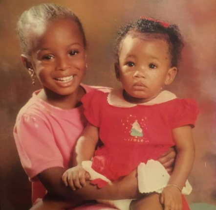 Throwback photo of billionaire daughters, Temi Otedola and DJ Cuppy