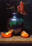 "Clementines with Old Copper Bottle" - Posted on Wednesday, February 11, 2015 by Mary Ashley