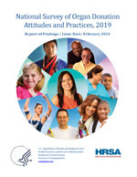 cover of the national survey on organ donation attitudes and practices, 2019