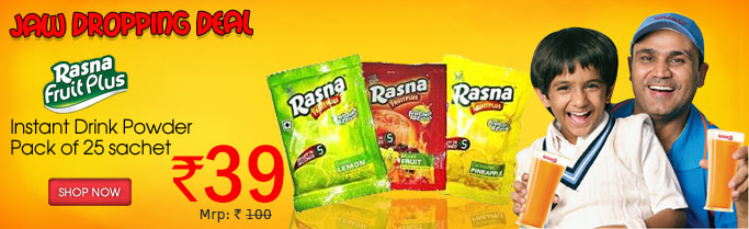Rasna Fruit Plus- Pack of 20 sachet-Instant Drink Powder