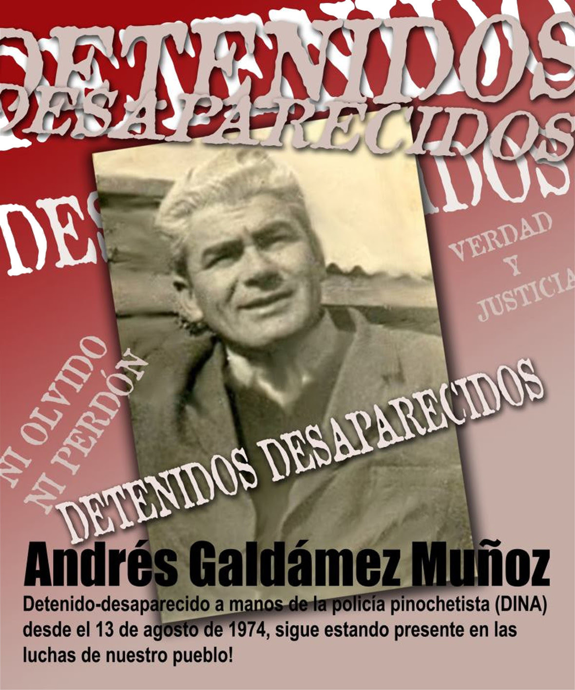 ANDRES GALDAMEZ DETENIDO DESAPRECIDO 1974 CHILE