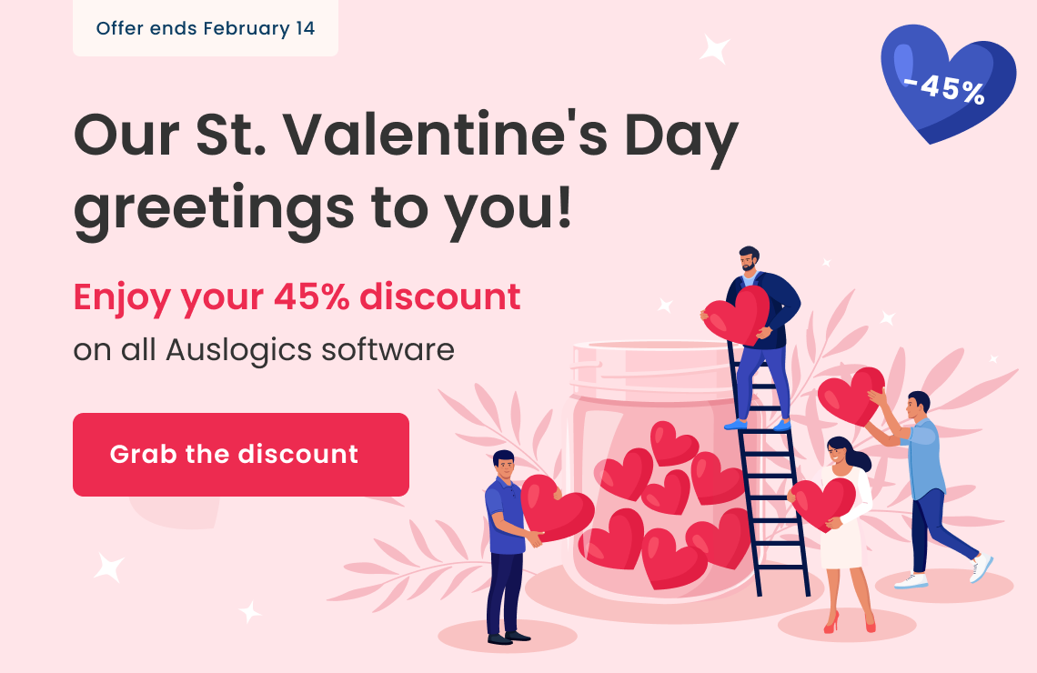 Auslogics Valentine's Day Sale 2023