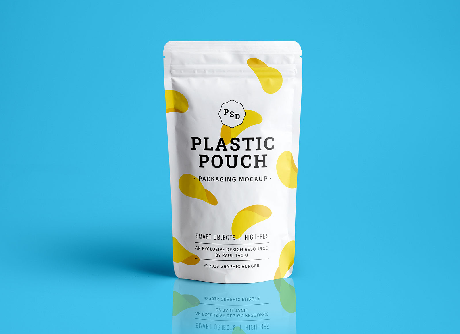 Free Standing Plastic Pouch Packaging Mockup PSD Good Mockups