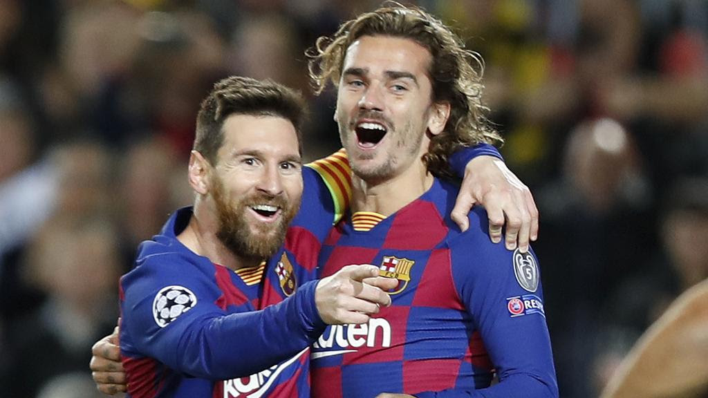Mombaerts says Antoine Griezmann, pictured with Barcelona superstar Leo Messi, slipped through the national team cracks as a youth. Picture: AP
