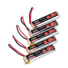 5Pcs URUAV 3.8V 250mAh 40C/80C 1S Lipo Battery PH2.0 for Eachine US65 UK65 QX65 URUAV UR65 Mobula7