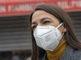 In this Tuesday, April 14, 2020 file photo, Rep. Alexandria Ocasio-Cortez, D-N.Y., wears a face mask during a news conference to call on FEMA to grant approval for Disaster Funeral Assistance to help families in lower-income communities and communities of color across New York amid the COVID-19 coronavirus pandemic, in the Corona neighborhood of the Queens borough of New York. (AP Photo/Mary Altaffer)