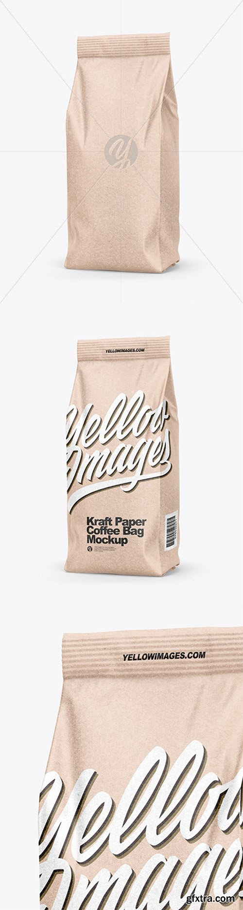 Kraft Coffee Bag Mockup Half Side View 66451 Â» GFxtra