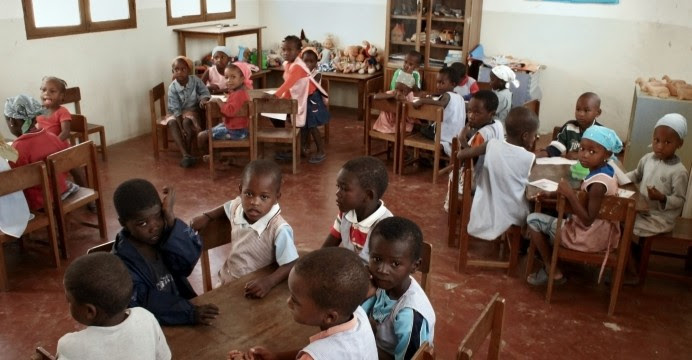 Escola na aldeia dos Rabelados, Espinho Branco, Ilha de Santiago, em Cabo Verde, 7 de fevereiro de 2009. OMAR CAMILO/LUSA