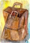 5x7 A Wet Paper Bag Painting Watercolor on Hot Press by Penny StewArt - Posted on Friday, March 13, 2015 by Penny Lee StewArt