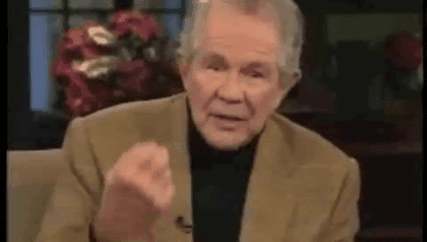 Image result for FUNNY MAKE GIFS MOTION IMAGES OF PAT ROBERTSON PREACHING