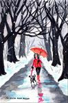 Girl with the Red Umbrella 2 - Posted on Thursday, November 13, 2014 by Patricia Ann Rizzo
