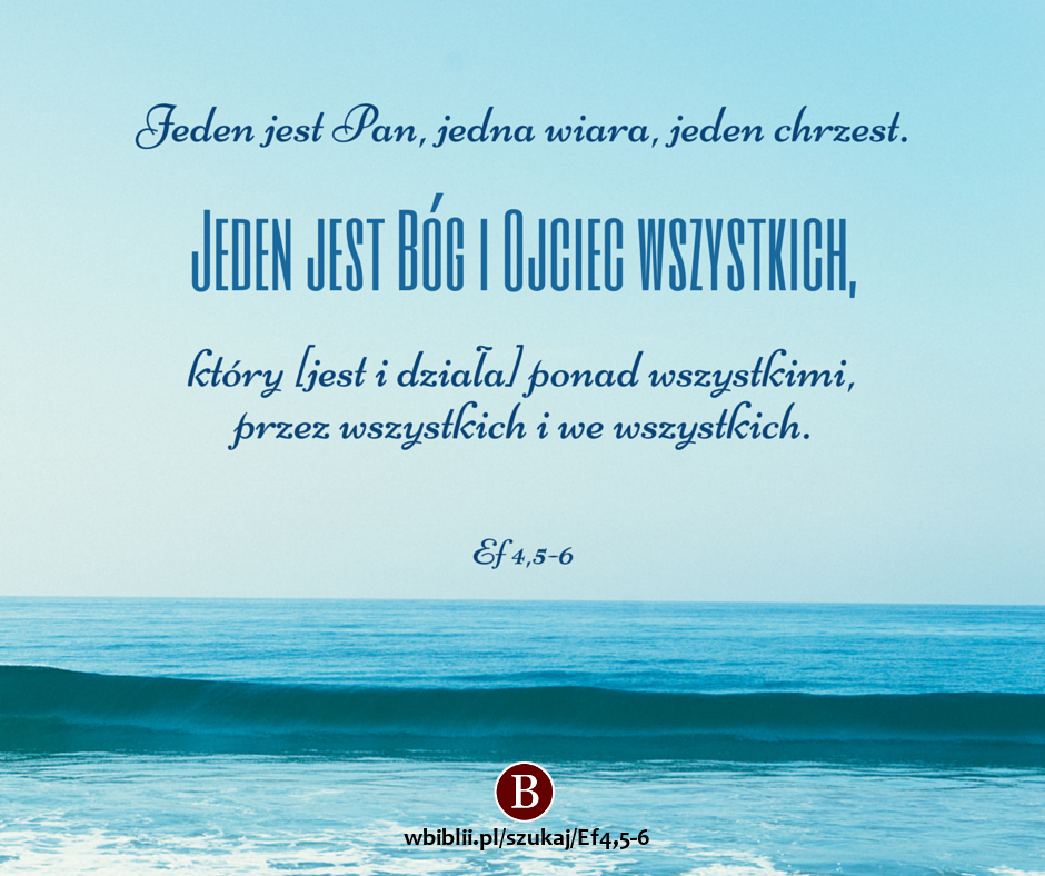 Znalezione obrazy dla zapytania JEST JEDEN CHRZEST
