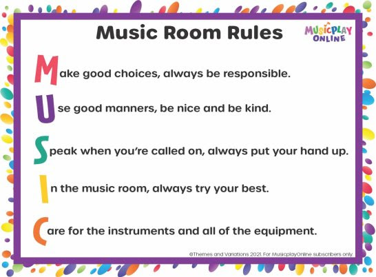 Music room body percussion score