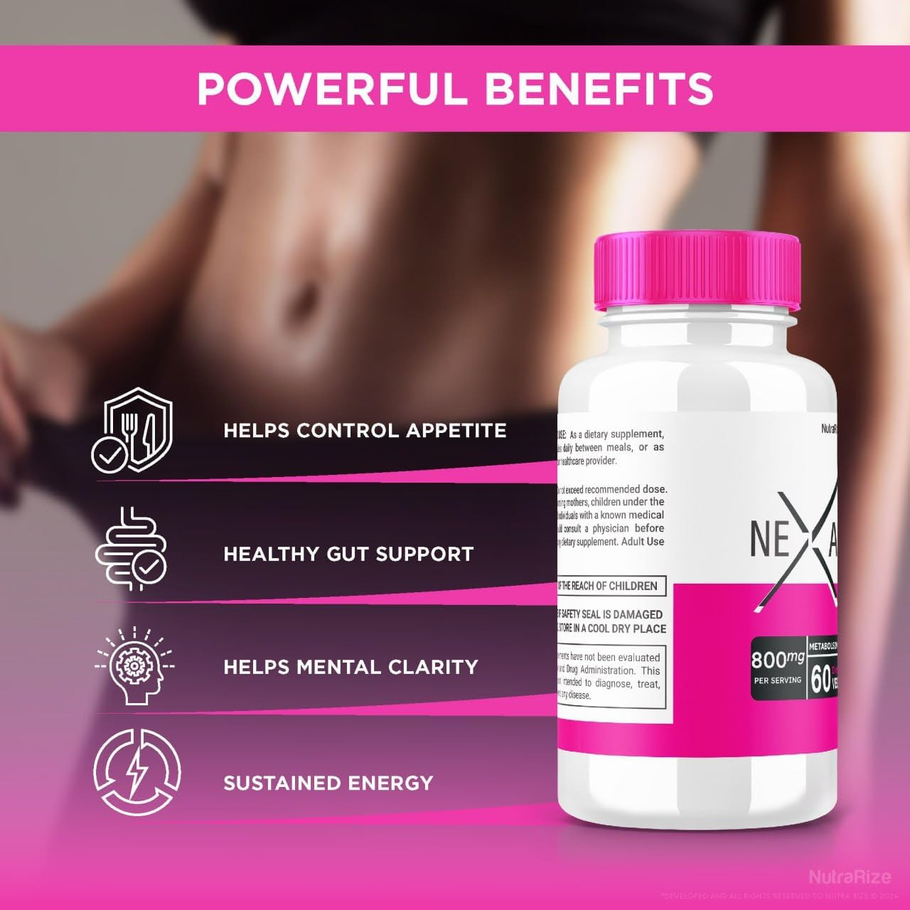 Nexaslim Capsules - Nexaslim Metabolism Booster Formula, Dietary Supplement  for Advanced Weight Loss, Maximum Strength All-Natural Pills for
