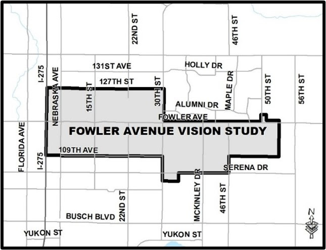 Map of the Fowler Avenue Corridor