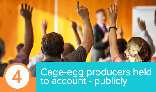 Cage-egg industry reps got some tough questions at public forums